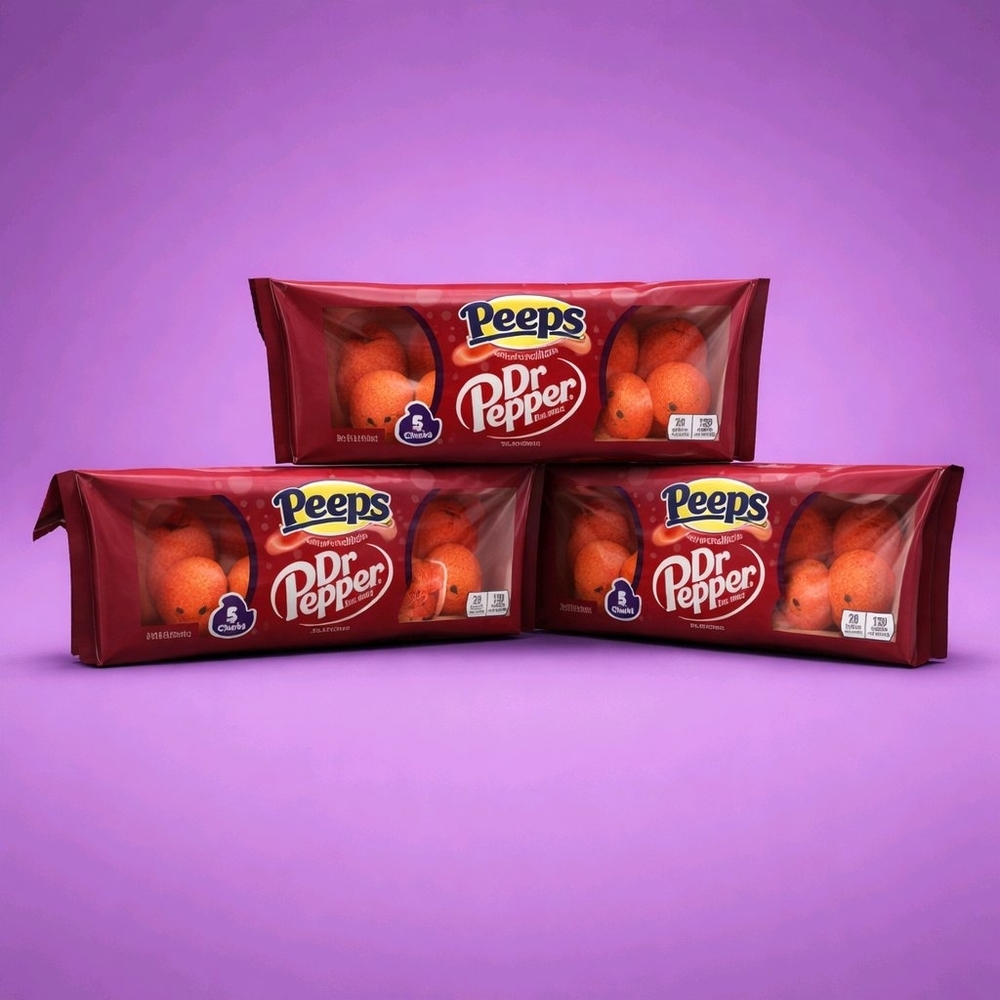 Rare Find! 3x 5-Pack Dr Pepper Peeps Marshmallow Chicks - Collectible Candy!